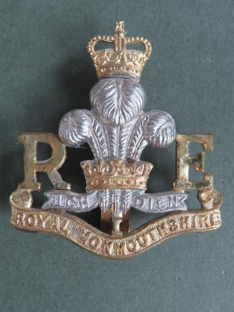 British Army Post 1953 The Royal Monmouthshire Royal Engineers Militia Cap Badge