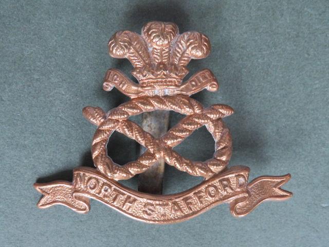 British Army WW1 Economy North Staffordshire Regiment (The Prince of Wales's) Cap Badge