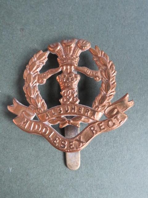 British Army WW1 Economy The Middlesex Regiment Cap Badge