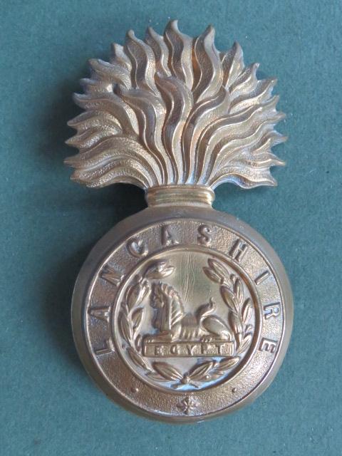 British Army Lancashire Fusiliers Fur Cap Grenade Badge