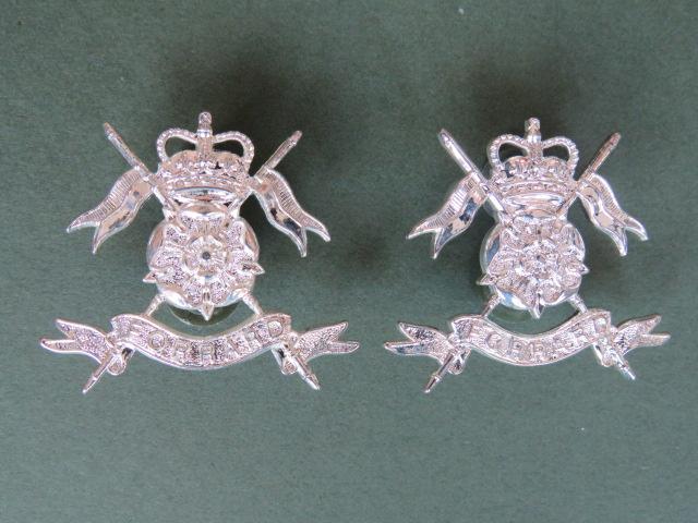 British Army The Queen's Own Yeomanry Y (Yorkshire Squadron) Collar Badges