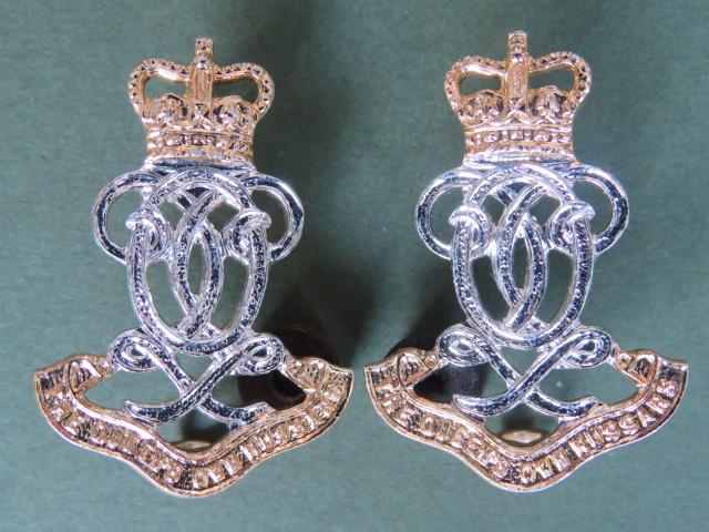 British Army The Queen's Own Hussars Collar Badges