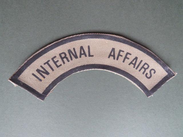 Rhodesia Army Internal Affairs Shoulder Title