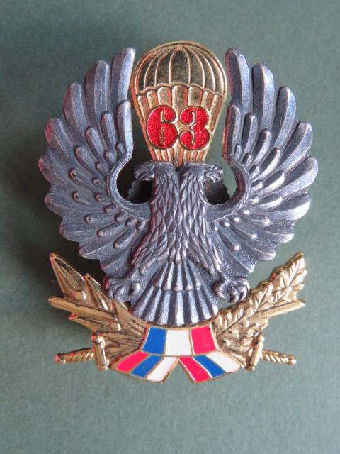 Serbia Army 63rd Parachute Brigade Cap Badge