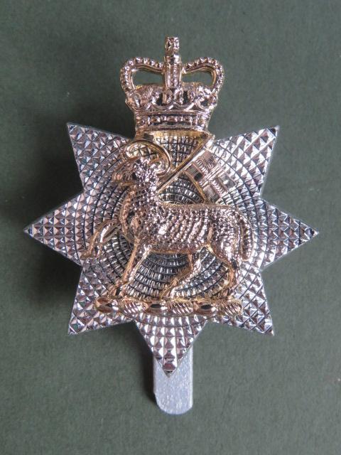 British Army The Queen's Royal Surrey Regiment Cap Badge