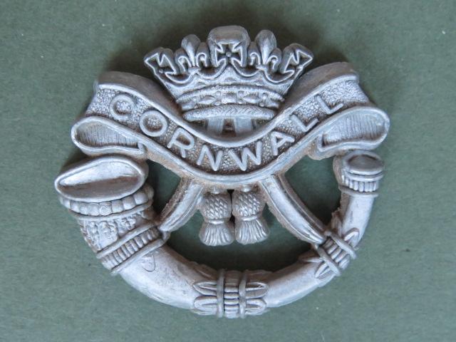 British Army WW2 Economy The Duke of Cornwall Light Infantry Cap Badge