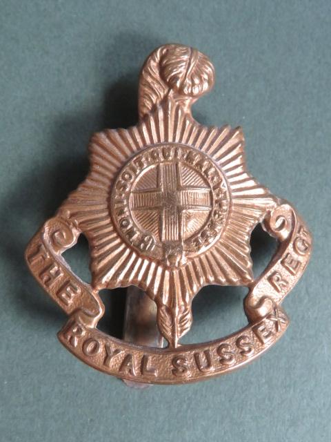 British Army WW1 Economy The Royal Sussex Regiment Cap Badge