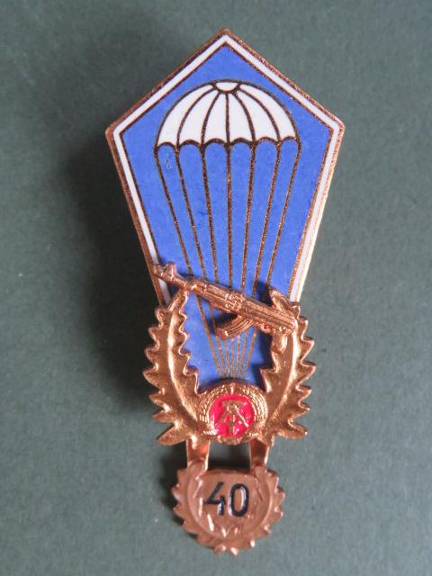 East Germany (DDR) Parachute Badge with 40 Jumps Hanger