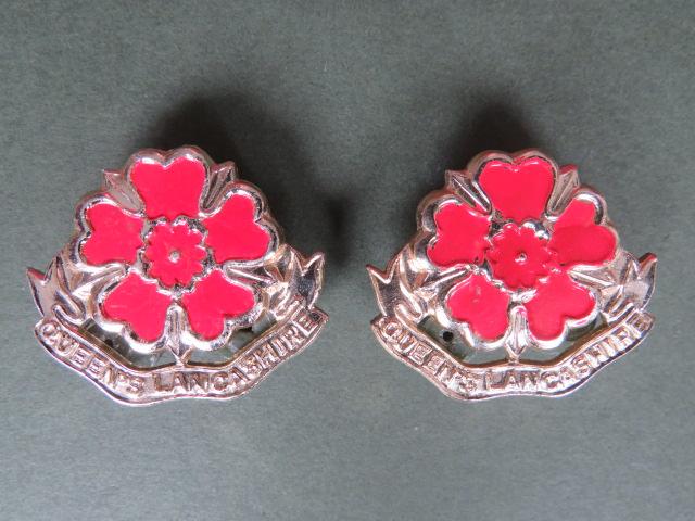 British Army Queen's Lancashire Regiment Collar Badges