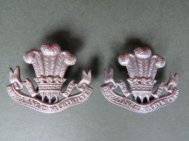British Army Pre 1939 The Welsh Regiment Collar Badges